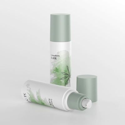 뷰티 맞춤형 단일 벽 녹색 화장품 세럼 로션 병 120ml 디스펜서