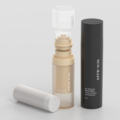30ml 50ml 펌프 PET 포장 화장품 교체 가능한 재충전 가능한 PET 이중 벽 얼굴 크림 병
