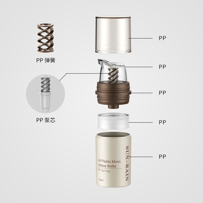 공기 없는 로션 화장품 피부 관리 포장 펌프 병 15ml 30ml 50ml 화장품 미니