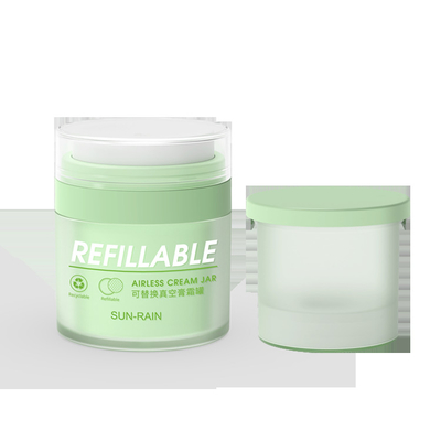 무료 샘플 50ml 재충전 가능한 공기 없는 펌프 병