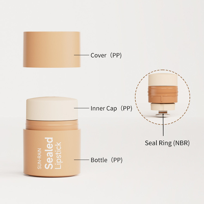사용자 정의 15g 회전 립 글러스 립 마스크 립 플라스틱 블러시 스틱 솔리드 발암 디오도란트 튜브 메이크업 용기 Pp 밀폐 립 스틱 병